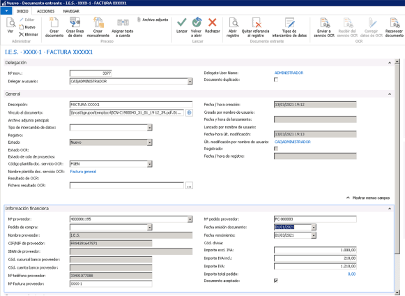 Registro de captura